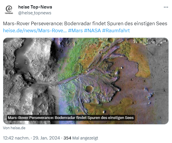 Jezero-Krater auf dem Mars