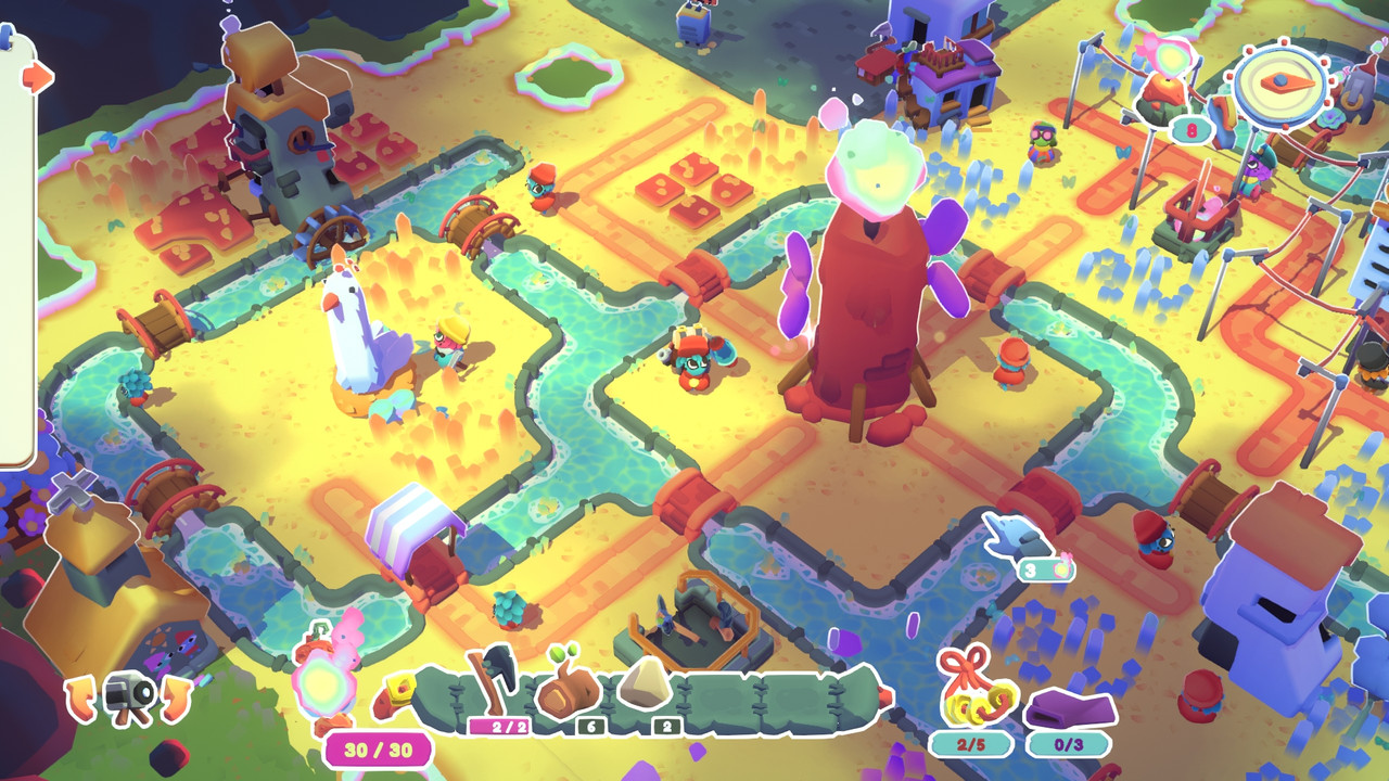 Gameplay screenshot showing the Ember Candle in the middle of the village