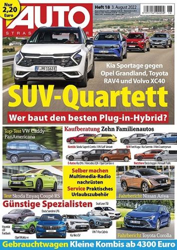 Cover: Auto Strassenverkehr Magazin No 18 vom 03  August 2022