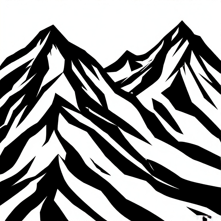 Two-stylized-mountains-outline-14