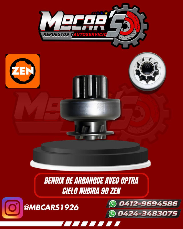BENDIX ARRANQUE AVEO OPTRA CIELO NUBIRA 9 D 