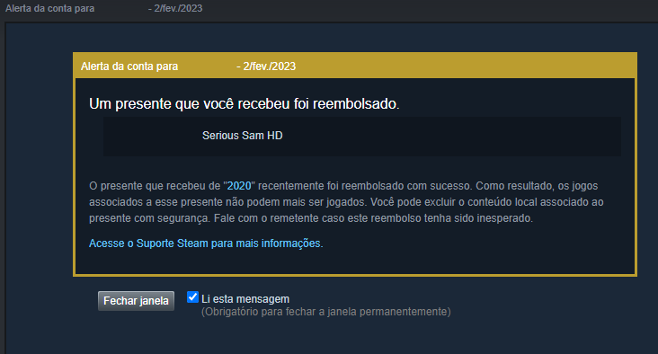 presente de reembolso steam