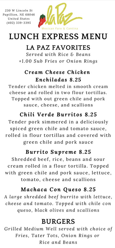 LaPazLunchMenu