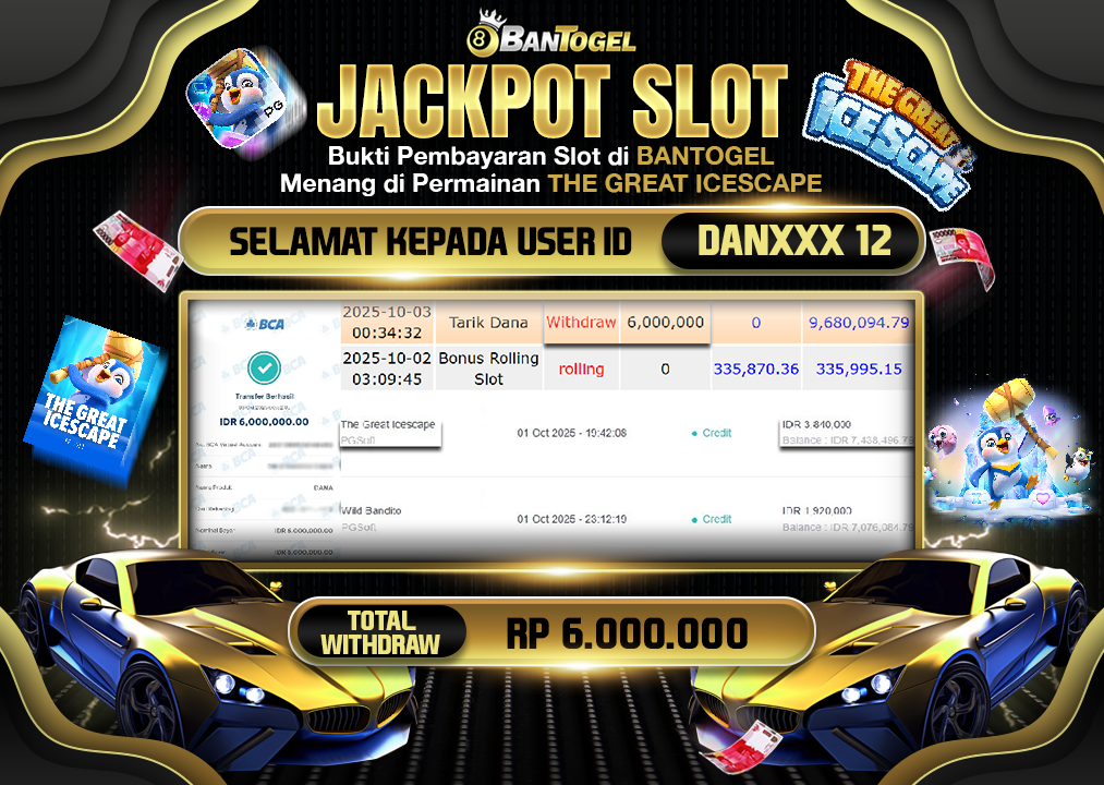 BUKTI JACKPOT LUNAS BANTOGEL