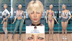 Sissel Johannessen realm of oblivion - blonde custom character Sims 4 CAS outfit preview - thumbnail