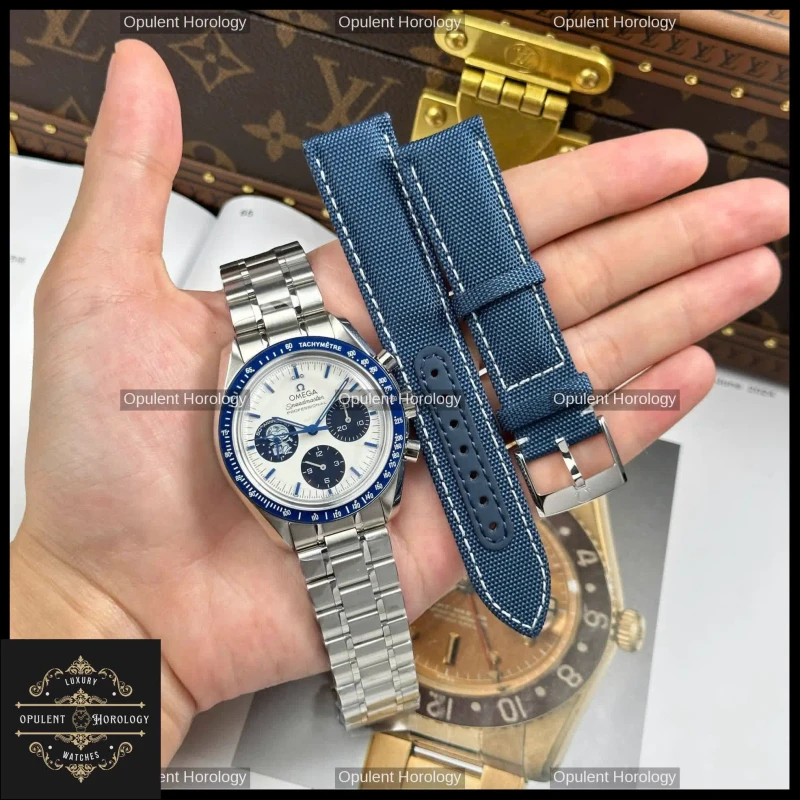 Omega Speedmaster Silver Snoopy 50th Anniversary 42mm Chronograph - Super Clone