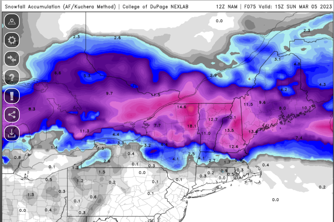 March Obs & Discussions NAM