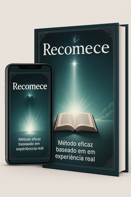 Ebook Recomece em celular e livro físico