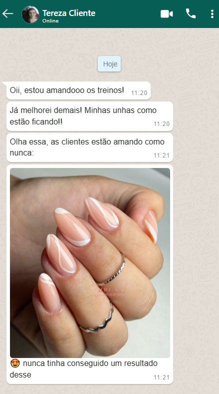 Depoimento de aluna sobre as planilhas de treino