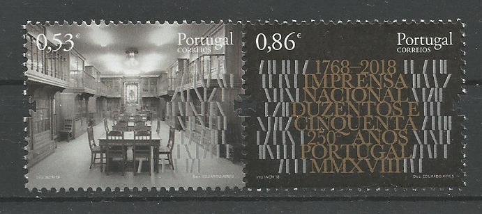 Portugal - 2018 - 250 Anos da INCM - selos