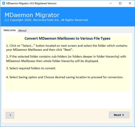 RecoveryTools MDaemon Migrator 10.1 RecoveryTools MDaemon Migrator 10.1