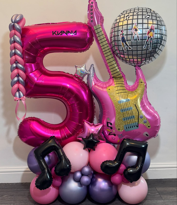 Balloons for a 5th birthday