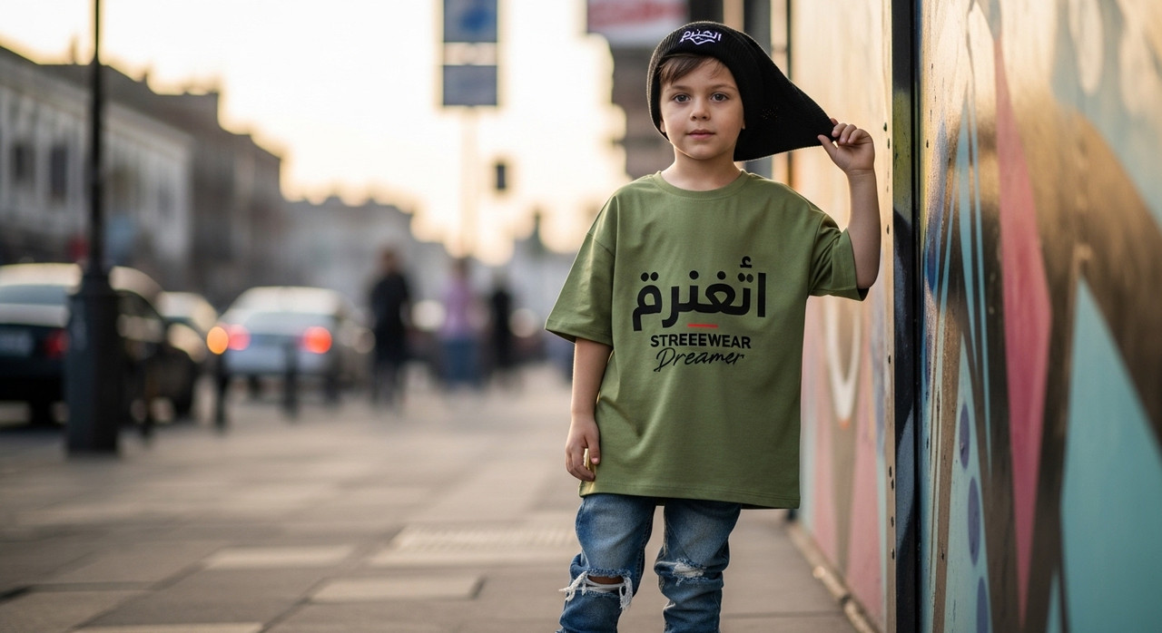 Arabic Print Hoodie – Maktab 5