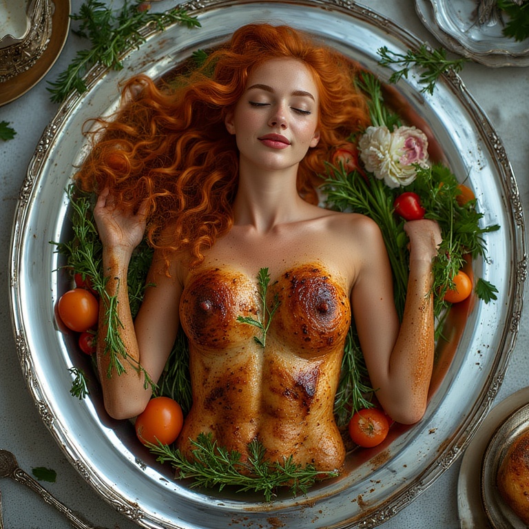 Garden wedding wom served Redhair 0 87