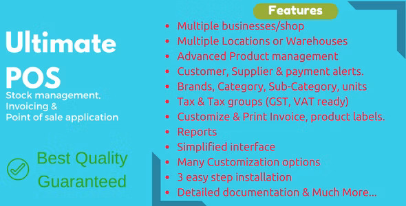 Ultimate POS – Best Advanced Stock Management, Point of Sale & Invoicing application PHP