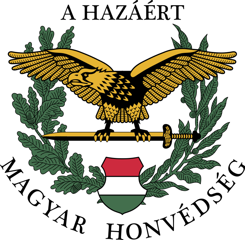 100 Forint. Hungría (2023) 175 Aniversario del Ejército Húngaro Emblem-of-the-Hungarian-Defence-Forces-svg