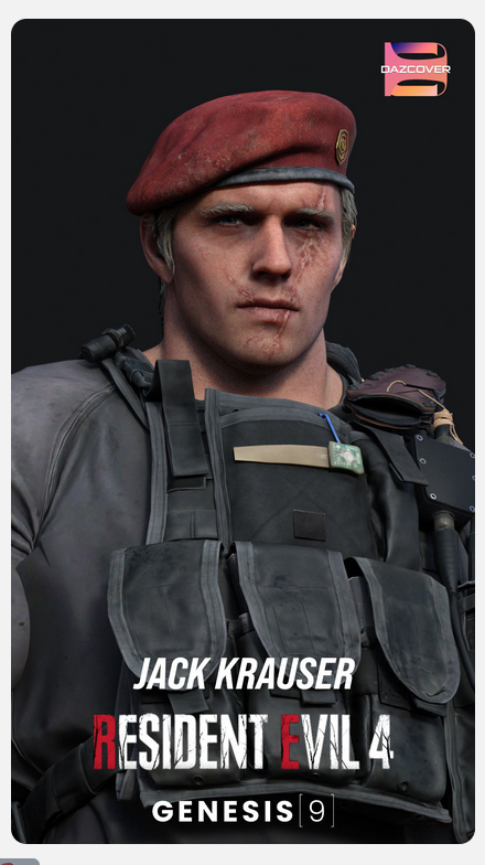 RE4R Jack Krauser for G9 - Daz Content by DazCover