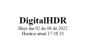 Relógio simples no html