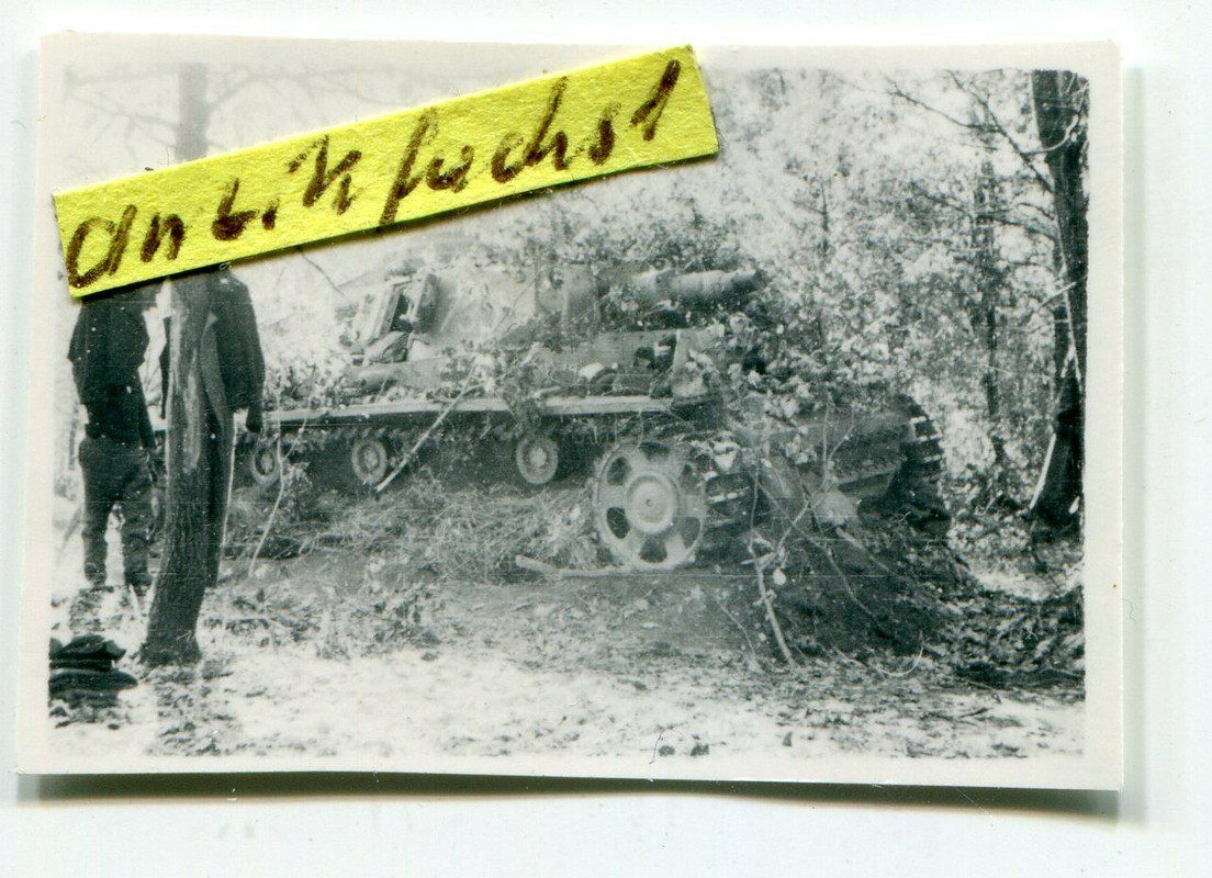 Deutscher Panzer in Tarnstellung an der Rußland-Front 1943
