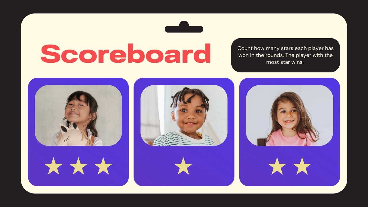 Black Colorful Illustrative Word Puzzle Game Presentation