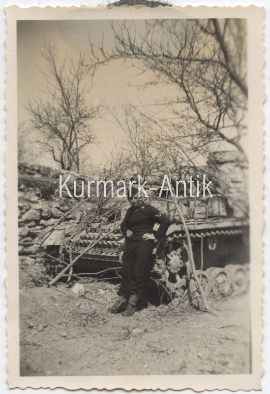 D113 Foto Wehrmacht Rumänien Panzer Lehr Regiment 4 Panzer IV 1943 camo TARN !