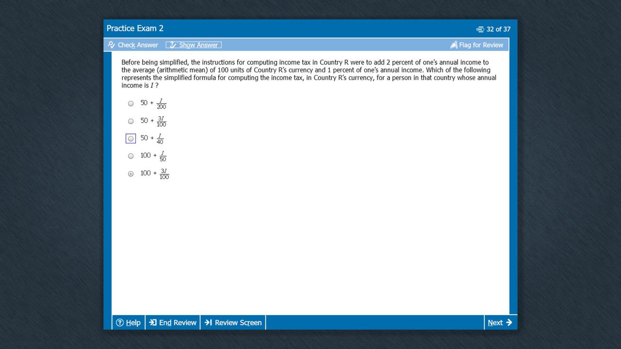 Income tax calculation