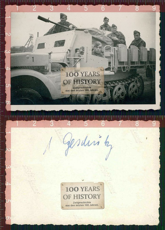 Orig. Foto Halbkette SdKfz Panzer Tank Geschütz 