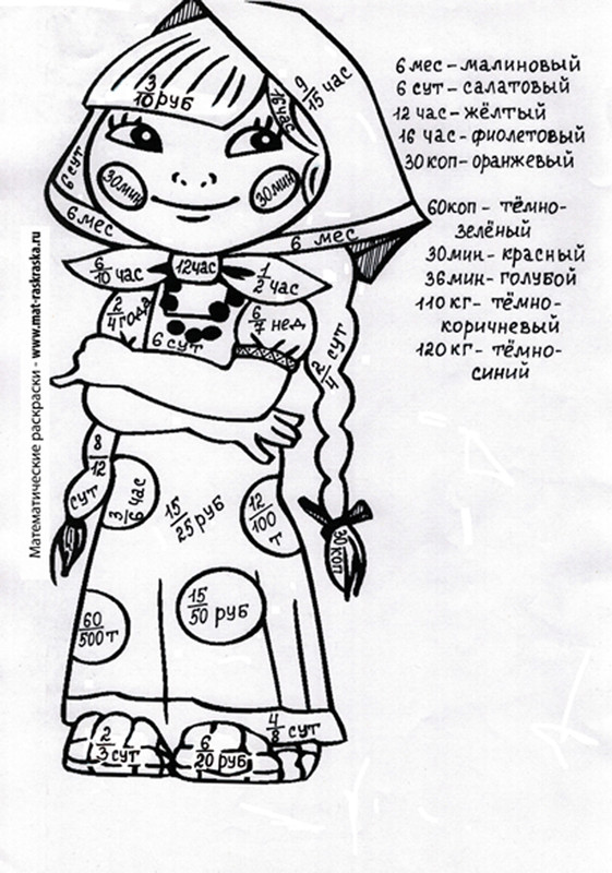 Доли и дроби (вариант 1) — средний