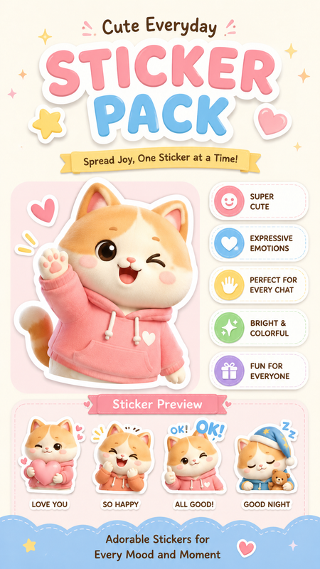 Cute Sticker Pack Concept Generator