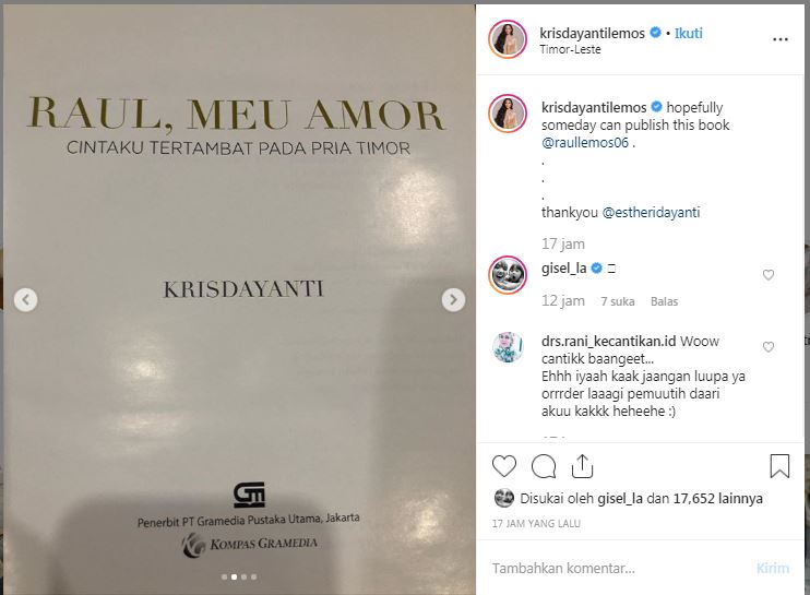 Lembar kedua buku karya Krisdayanti tentang kisah cinta dengan Raul Lemos