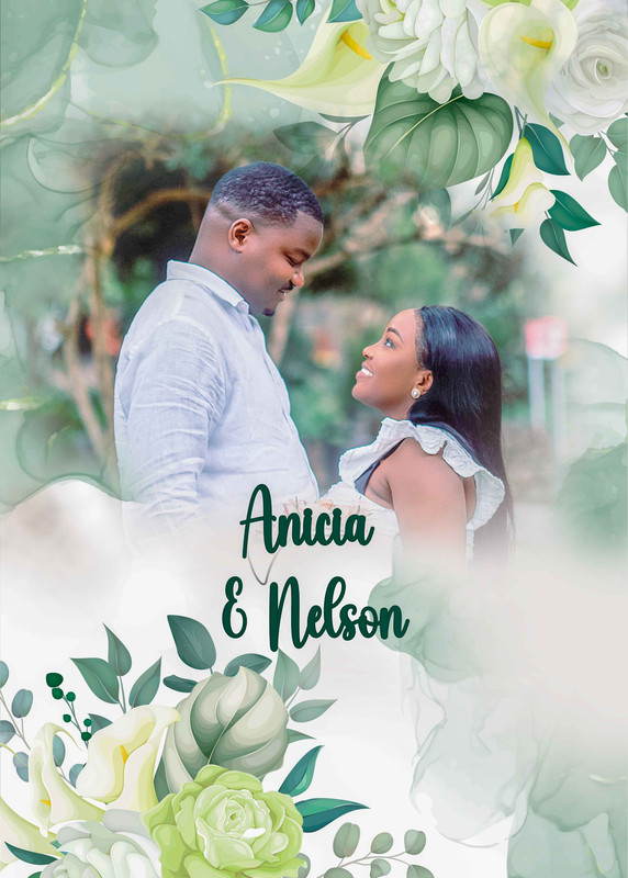 Template de convite 'Jardim Secreto' com design floral