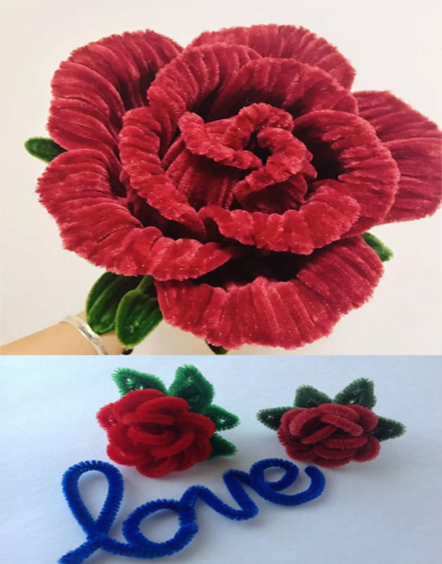 30 Limpiapipas rojo navidad Chelin Gamuzado para crear flores y adorno