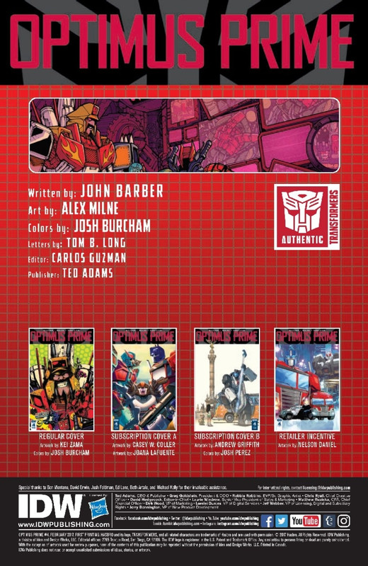 IDW Comics Optimus Prime Issue 4 Full Length Pre