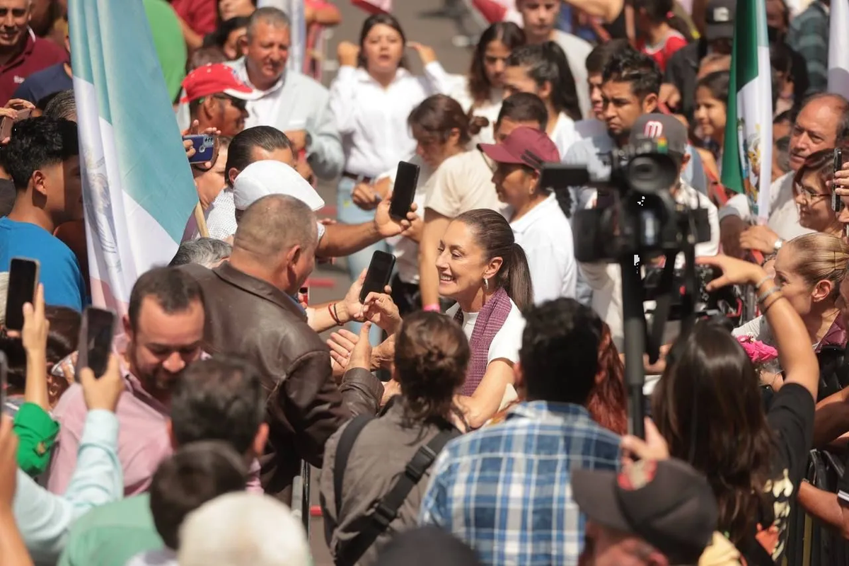 Empresarios de Moroleón, Guanajuato reciben a Sheinbaum 