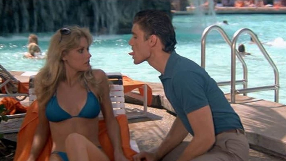 Tammy Lynn Leppert nas filmagens de Scarface