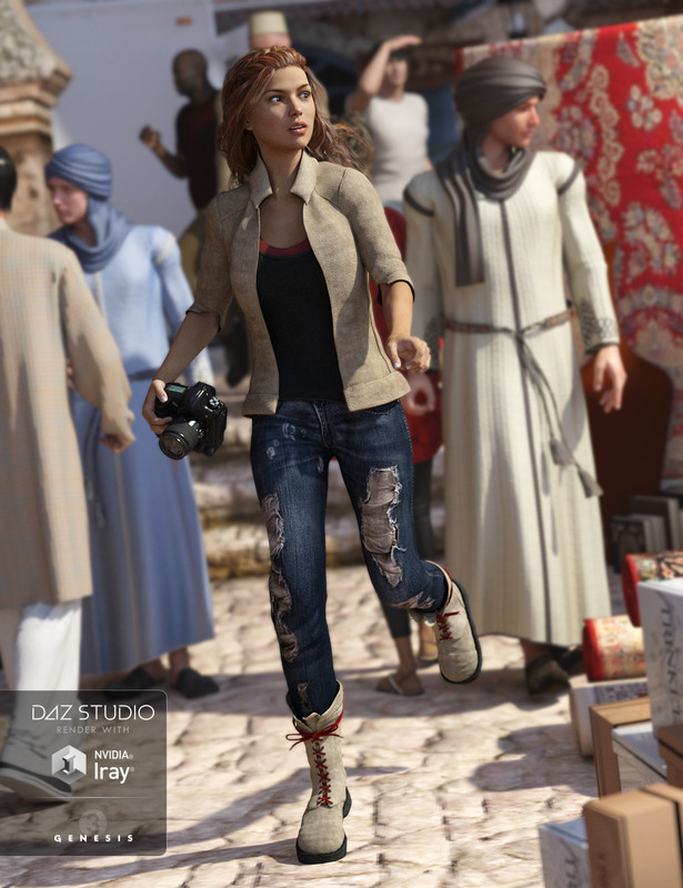 Adventure Outfit for Genesis 3 Female (Re Upload)