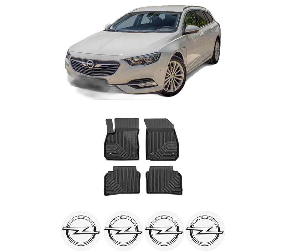 Set covorase presuri OPEL INSIGNIA B Country Tourer (Z18) din 2017-2018, auto, din cauciuc thermoplastic, 4 Stickere auto cu OPEL