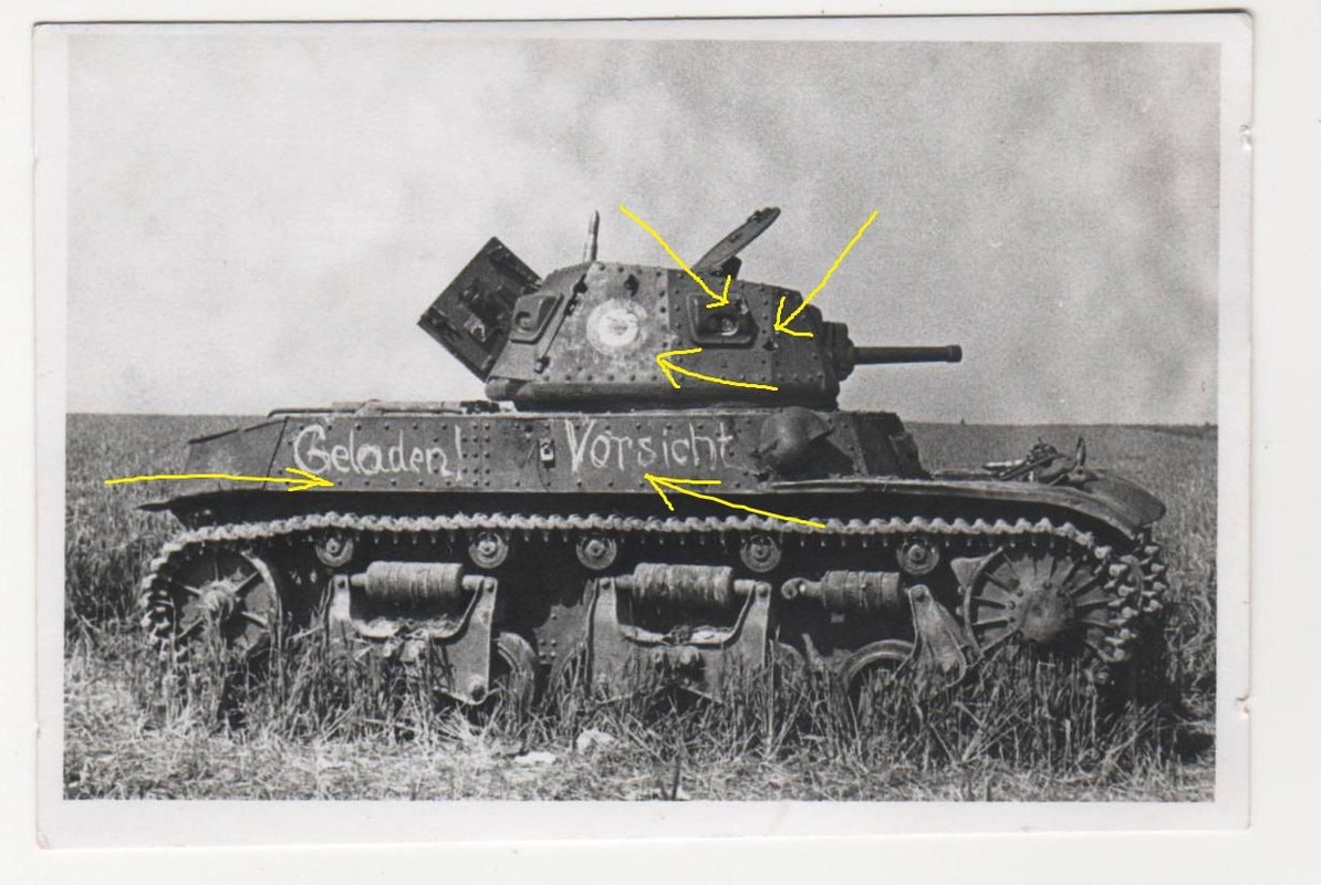 französischer Beutepanzer Tank Renault R-35 mit 