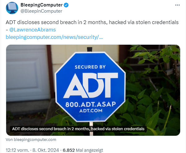 ADT Security cyber attack