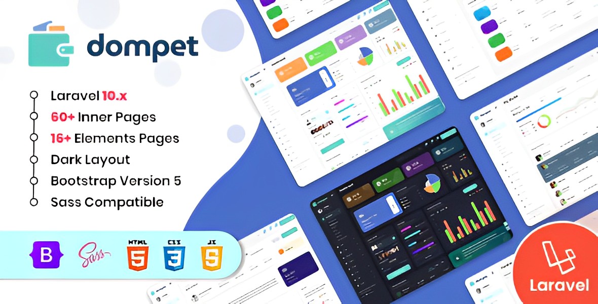 Dompet – Payment CodeIgniter Admin Dashboard Template HTML