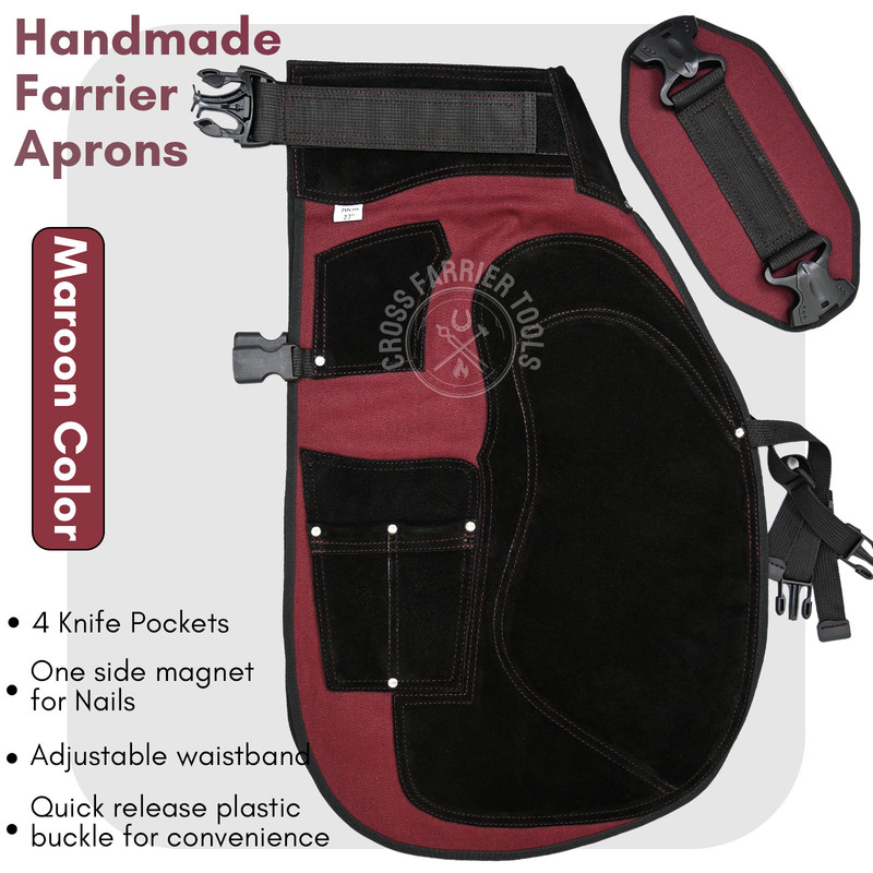 Farrier Apron right side view hoof knife pockets magnet
