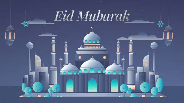 Videohive - Eid Mubarak Pop-Up Card Intro - 51615704