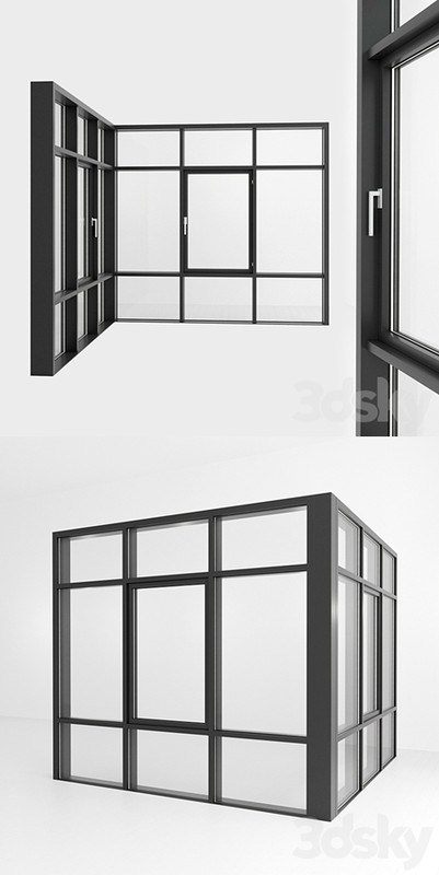 Panoramic glazing. Stained glass. 99