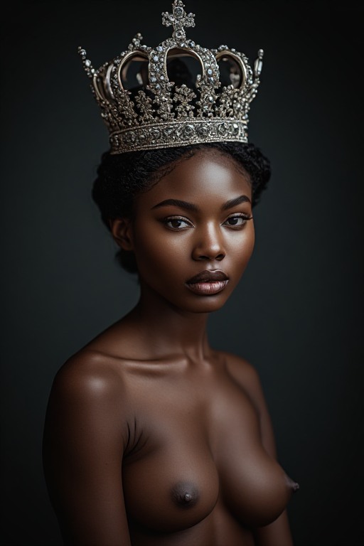 Naked-ebony-Queen-crown-sharp