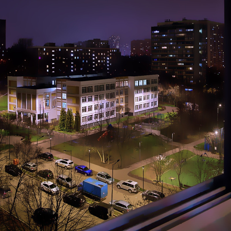 Window shot night