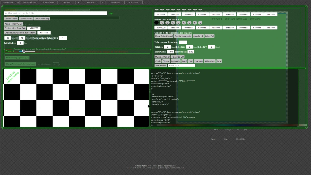 pattern damier 2 carreaux 2 couleurs full Build with Filters Maker