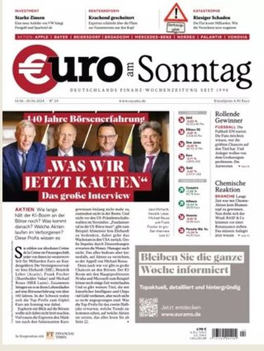 Cover: Euro am Sonntag Finanzmagazin No 24 vom 14  Juni 2024