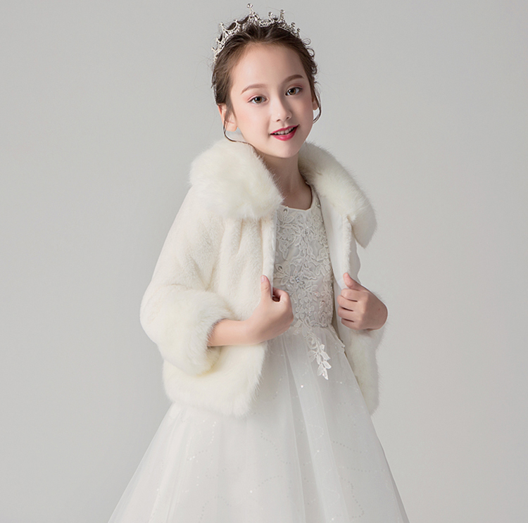 Girls white outlet fur bolero