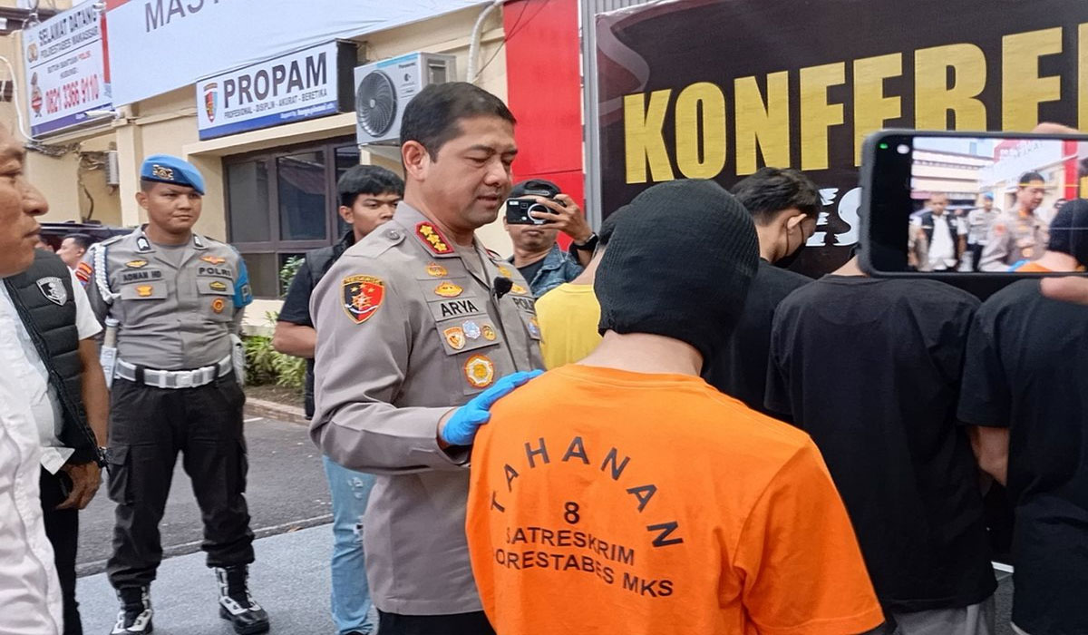 Polisi Tangkap Ketua Geng Motor yang Lukai 2 Remaja di Makassar