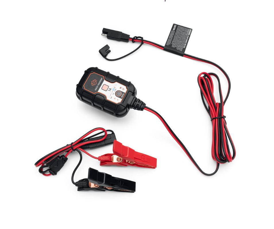 

Harley-Davidson Dual-Mode 1 Amp Battery Charger – OEM Part 66000305
